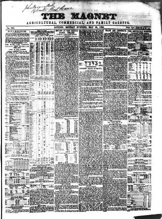 cover page of Magnet (London) published on May 29, 1854