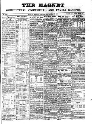 cover page of Magnet (London) published on November 30, 1885