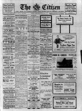 cover page of Citizen (Letchworth) published on September 18, 1914