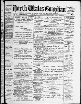 cover page of Wrexham Guardian and Denbighshire and Flintshire Advertiser published on July 6, 1900