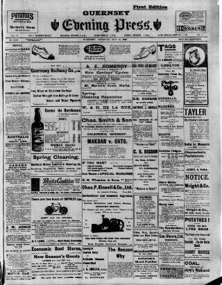 cover page of Guernsey Evening Press and Star published on May 29, 1915