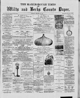 cover page of Marlborough Times published on February 28, 1880