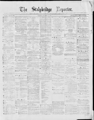 cover page of Stalybridge Reporter published on December 30, 1876