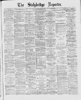 cover page of Stalybridge Reporter published on February 28, 1880
