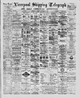 cover page of Liverpool Shipping Telegraph and Daily Commercial Advertiser published on September 18, 1890