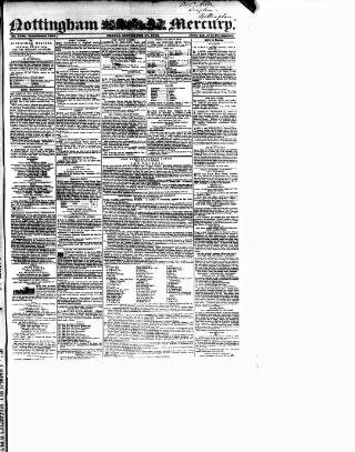 cover page of Nottingham and Newark Mercury published on September 18, 1846
