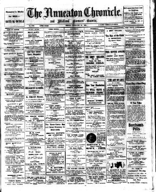 cover page of Nuneaton Chronicle published on December 30, 1921