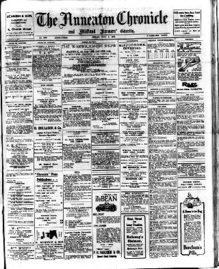 cover page of Nuneaton Chronicle published on July 6, 1923
