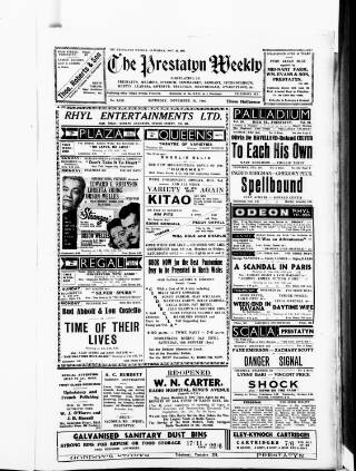 cover page of Prestatyn Weekly published on November 30, 1946