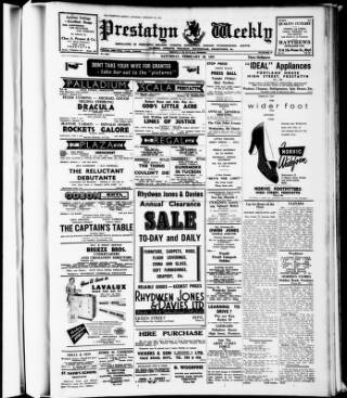 cover page of Prestatyn Weekly published on February 28, 1959