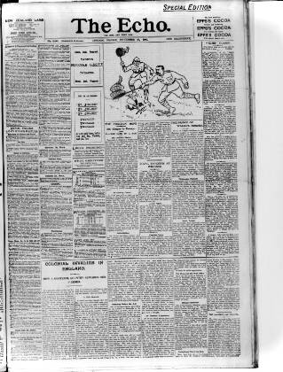 cover page of Echo (London) published on November 30, 1900