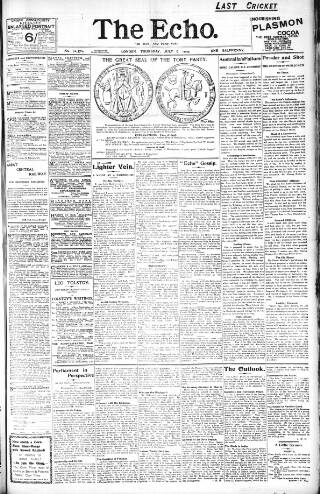 cover page of Echo (London) published on July 6, 1905