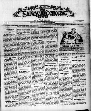 cover page of East Galway Democrat published on December 30, 1939