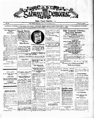 cover page of East Galway Democrat published on November 30, 1940