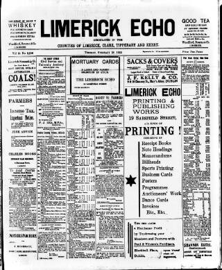 cover page of Limerick Echo published on February 28, 1922