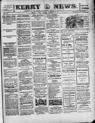 cover page of Kerry News published on November 30, 1906