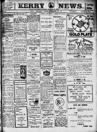cover page of Kerry News published on September 18, 1912