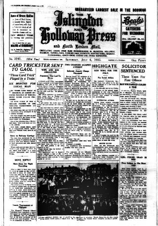 cover page of Holloway Press published on July 6, 1935