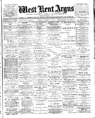 cover page of West Kent Argus and Borough of Lewisham News published on November 30, 1897