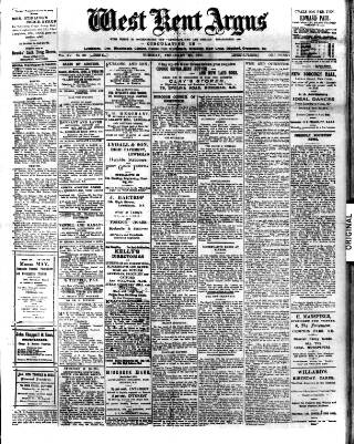 cover page of West Kent Argus and Borough of Lewisham News published on February 28, 1911