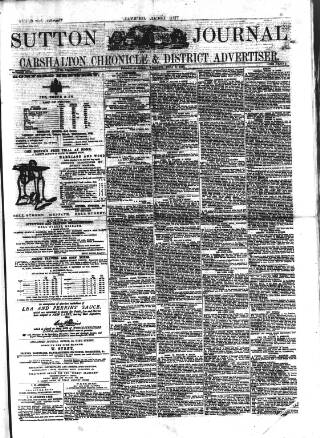 cover page of Sutton Journal published on July 6, 1876