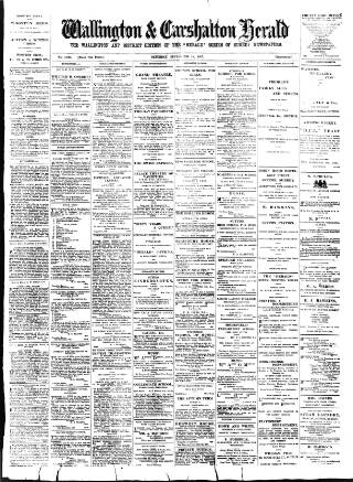cover page of Wallington & Carshalton Herald published on September 18, 1897