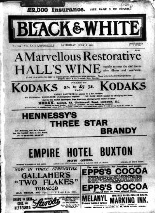 cover page of Black & White published on July 6, 1901