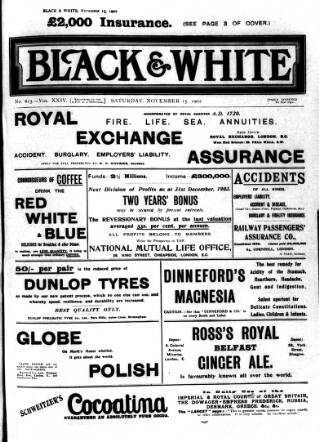 cover page of Black & White published on November 15, 1902