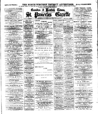 cover page of St. Pancras Gazette published on February 28, 1891
