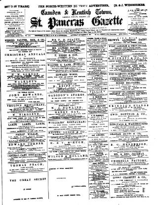 cover page of St. Pancras Gazette published on November 30, 1901