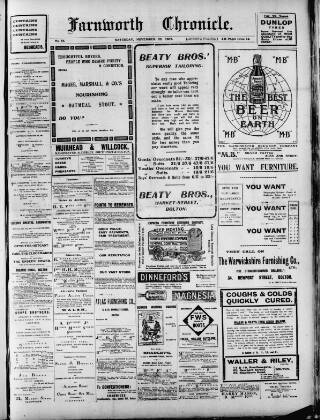 cover page of Farnworth Chronicle published on November 30, 1907
