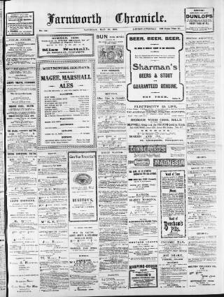cover page of Farnworth Chronicle published on May 29, 1909