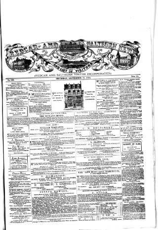 cover page of Redcar and Saltburn News published on September 18, 1873