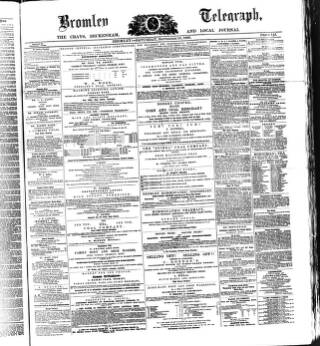 cover page of Bromley and West Kent Telegraph published on September 18, 1869