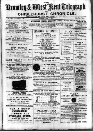 cover page of Bromley and West Kent Telegraph published on July 6, 1901