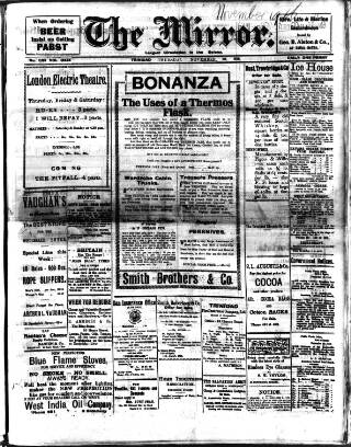 cover page of Mirror (Trinidad & Tobago) published on November 30, 1916