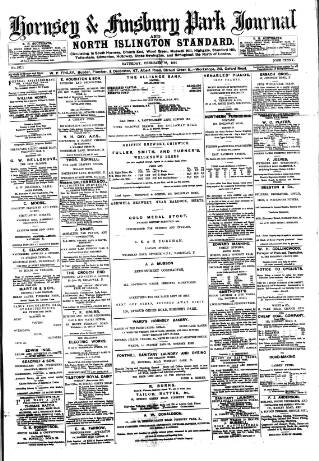 cover page of Hornsey & Finsbury Park Journal published on February 28, 1891
