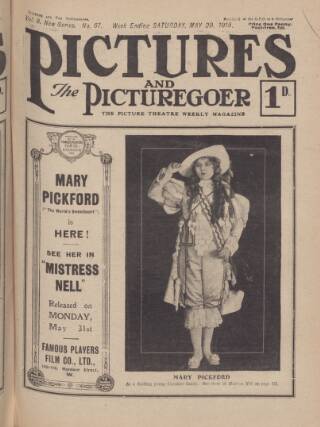 cover page of Picturegoer published on May 29, 1915