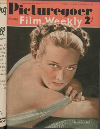 cover page of Picturegoer published on December 30, 1939