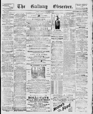 cover page of Galway Observer published on November 30, 1895