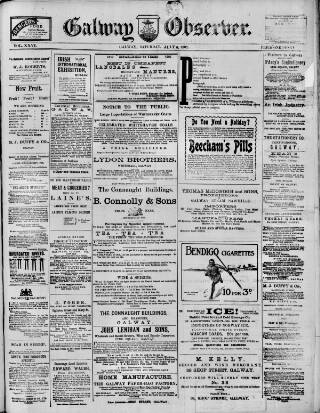 cover page of Galway Observer published on July 6, 1907