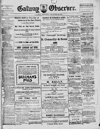 cover page of Galway Observer published on December 30, 1911