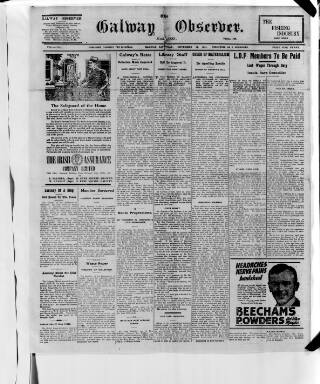 cover page of Galway Observer published on November 15, 1941