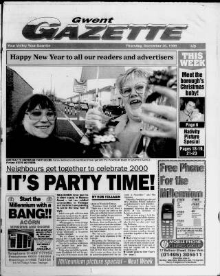 cover page of Gwent Gazette published on December 30, 1999
