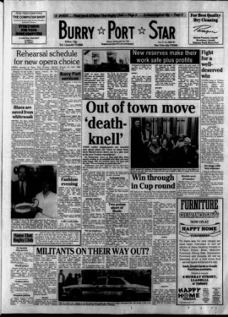 cover page of Burry Port Star published on February 28, 1986