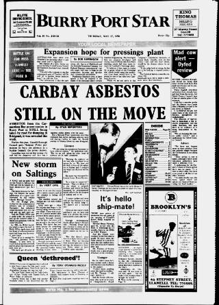 cover page of Burry Port Star published on May 17, 1990