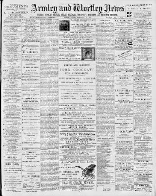 cover page of Armley and Wortley News published on September 18, 1896