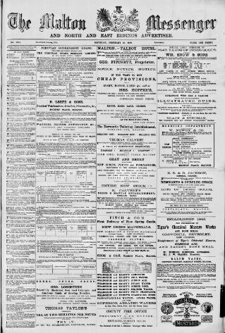 cover page of Malton Messenger published on February 28, 1880