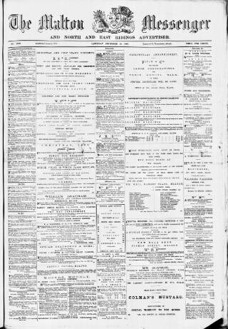 cover page of Malton Messenger published on December 30, 1882