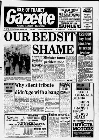 cover page of Isle of Thanet Gazette published on November 15, 1991